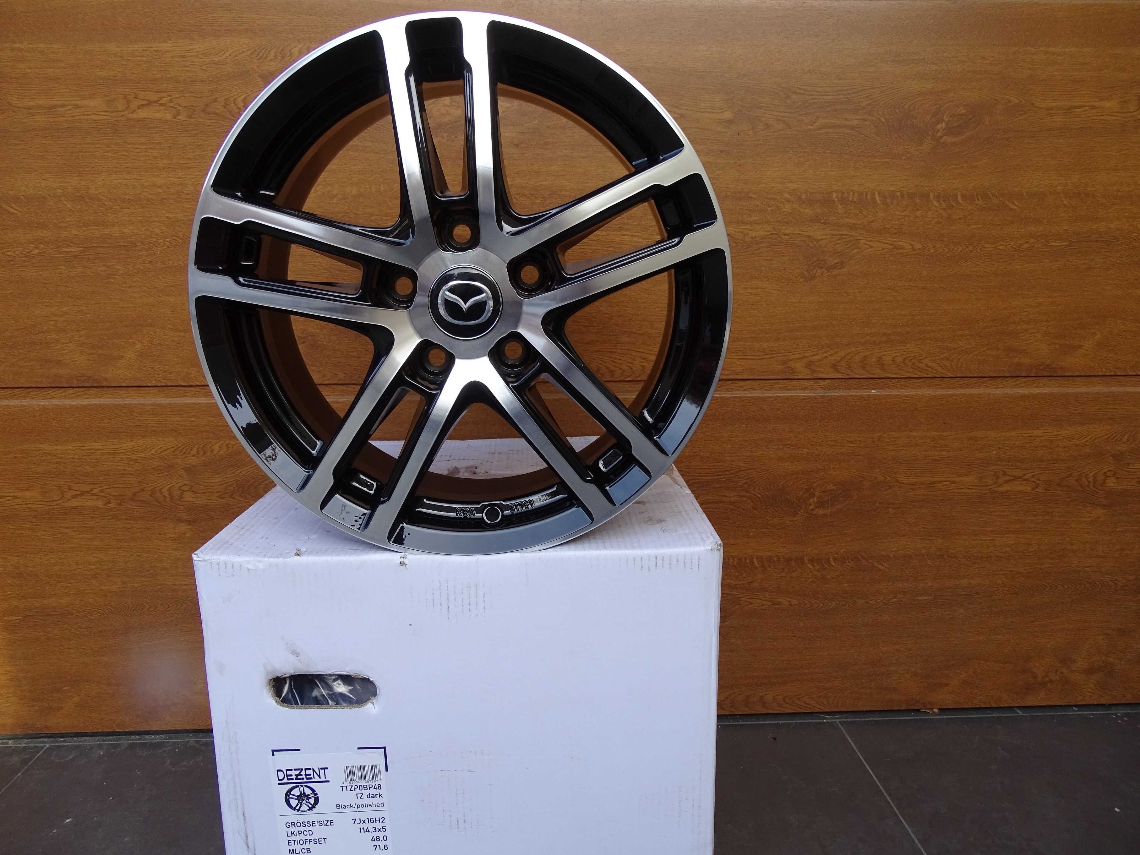 Felgi Dezent 7.0 R16 5x114,3 Otwór 67,1 Mazda