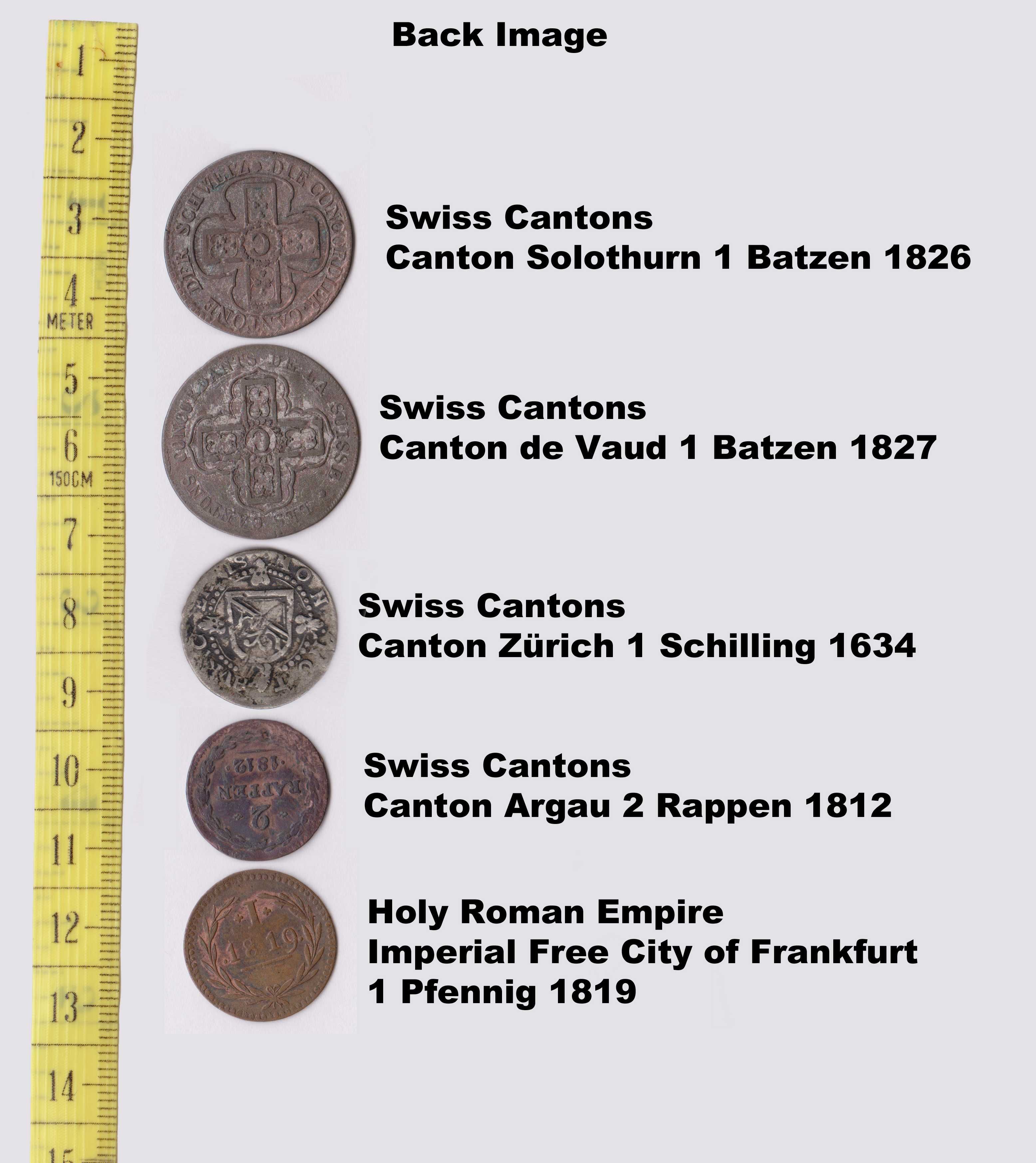 Moedas Raras Cantões Suíços e Sacro Imperio Romano (1634.1826)