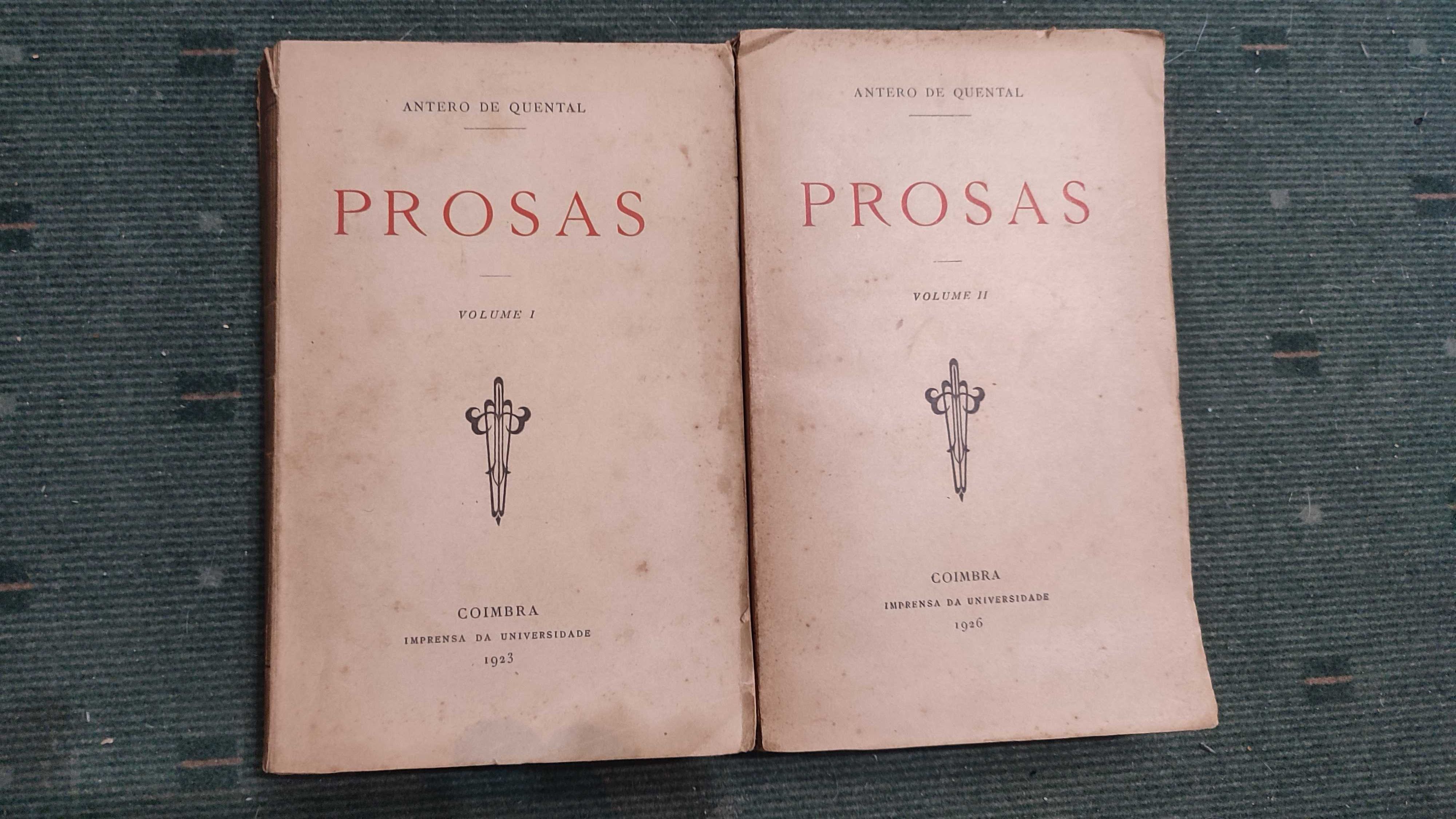 Antero de Quental - Prosas Volume I + Volume II - 1923, 1926