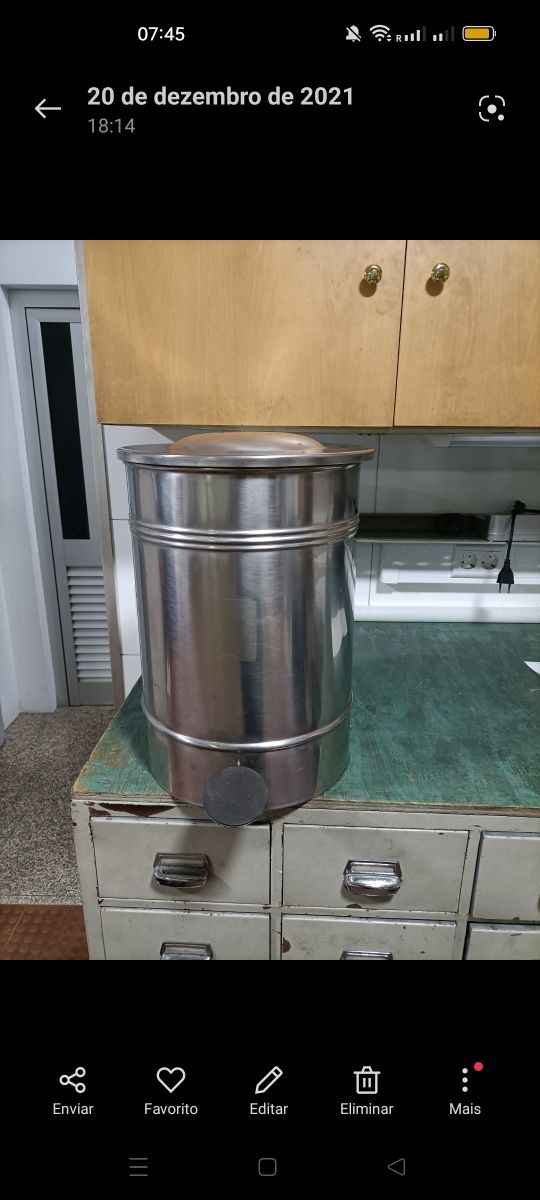 Balde aço inox novo