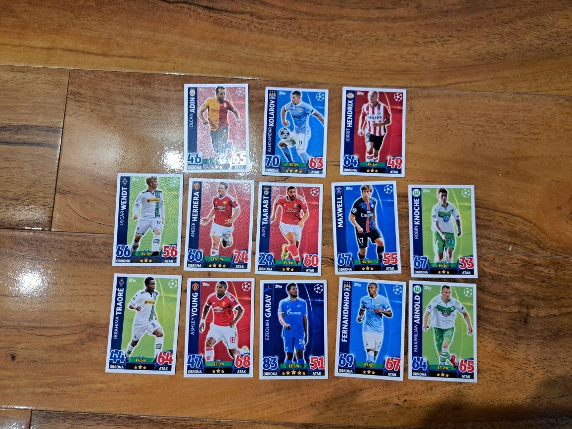 Topps Karty piłkarskie Match Attax zestaw 13 sztuk