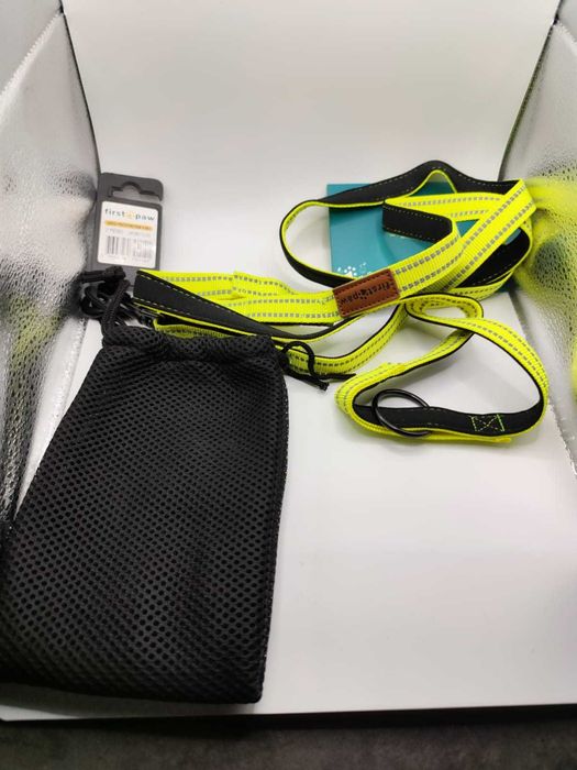 FIRSTPAW – wielofunkcyjna, regulowana smycz dla dwóch psów 2M (żółta)