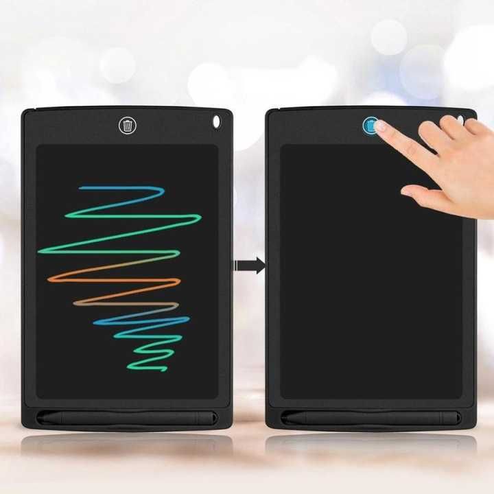 Tablet graficzny XXL do rysowania 12 cali tablica znikopis multikolor