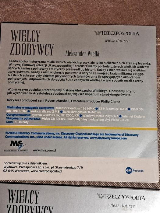 Czterej wielcy zdobywcy świata na DVD.