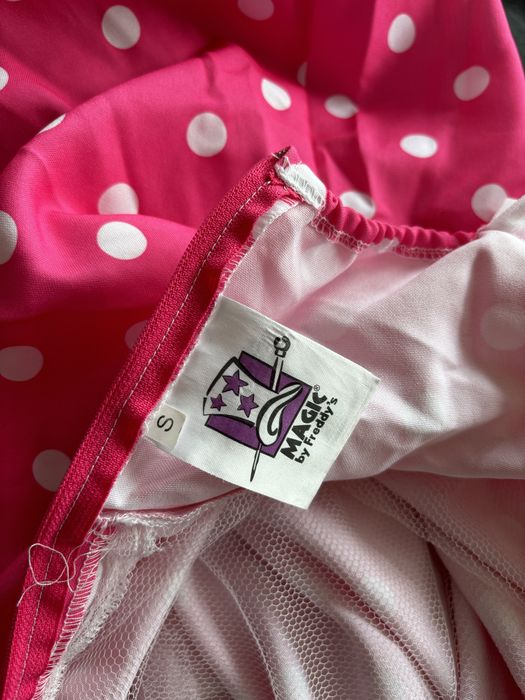 Magic różowa sukienka w kropki rozkloszowana S M