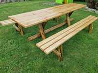 Stół ogrodowy/ ławy ogrodowe/ komplet biesiadny