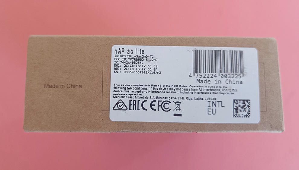 Router hAP ac lite TC (NOVO)