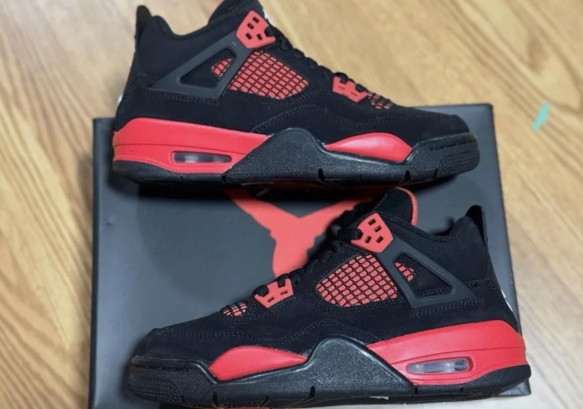 Jordany 4 black red obuwie męskie modne sneakersy sportowe 43