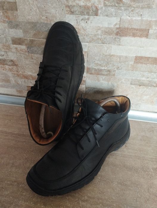 Clarks springers высокие туфли черные на шнурках натур кожа унисекс