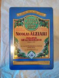 Caixa em lata de bolachas Nicolas Alziari