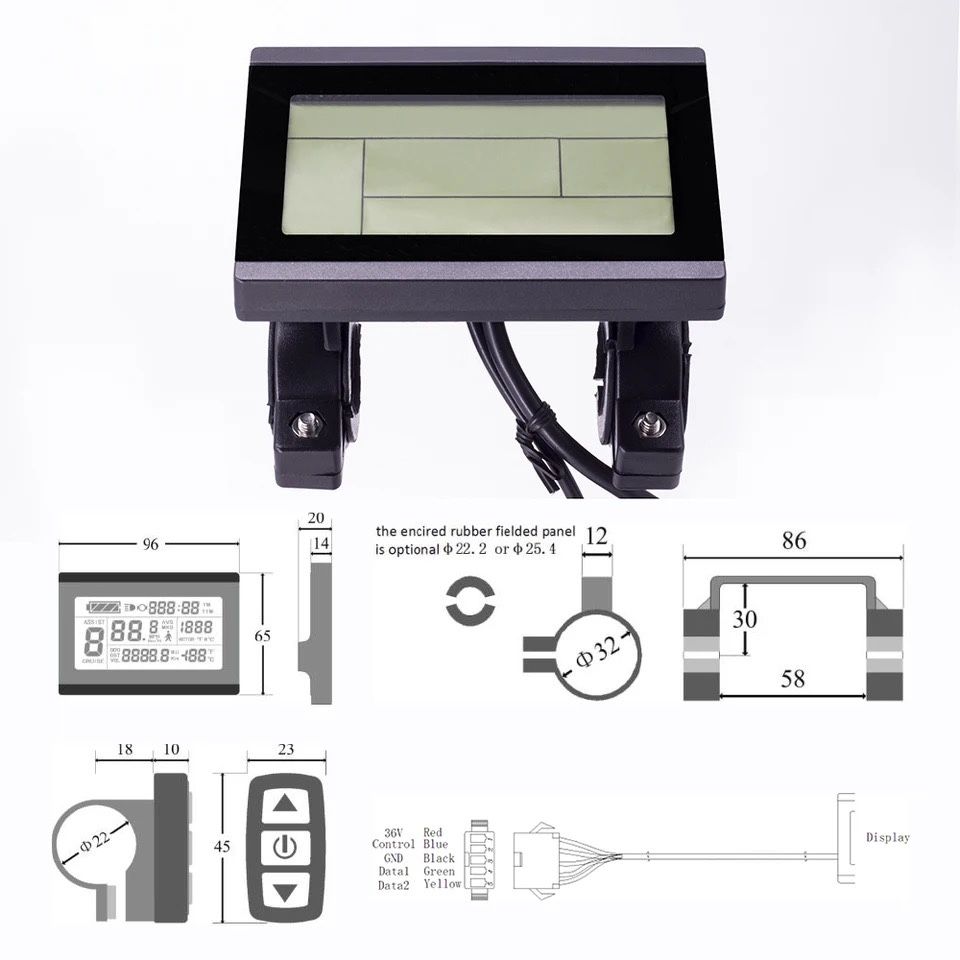 Дисплей Kunteng KT-LCD3 24, 36, 48V