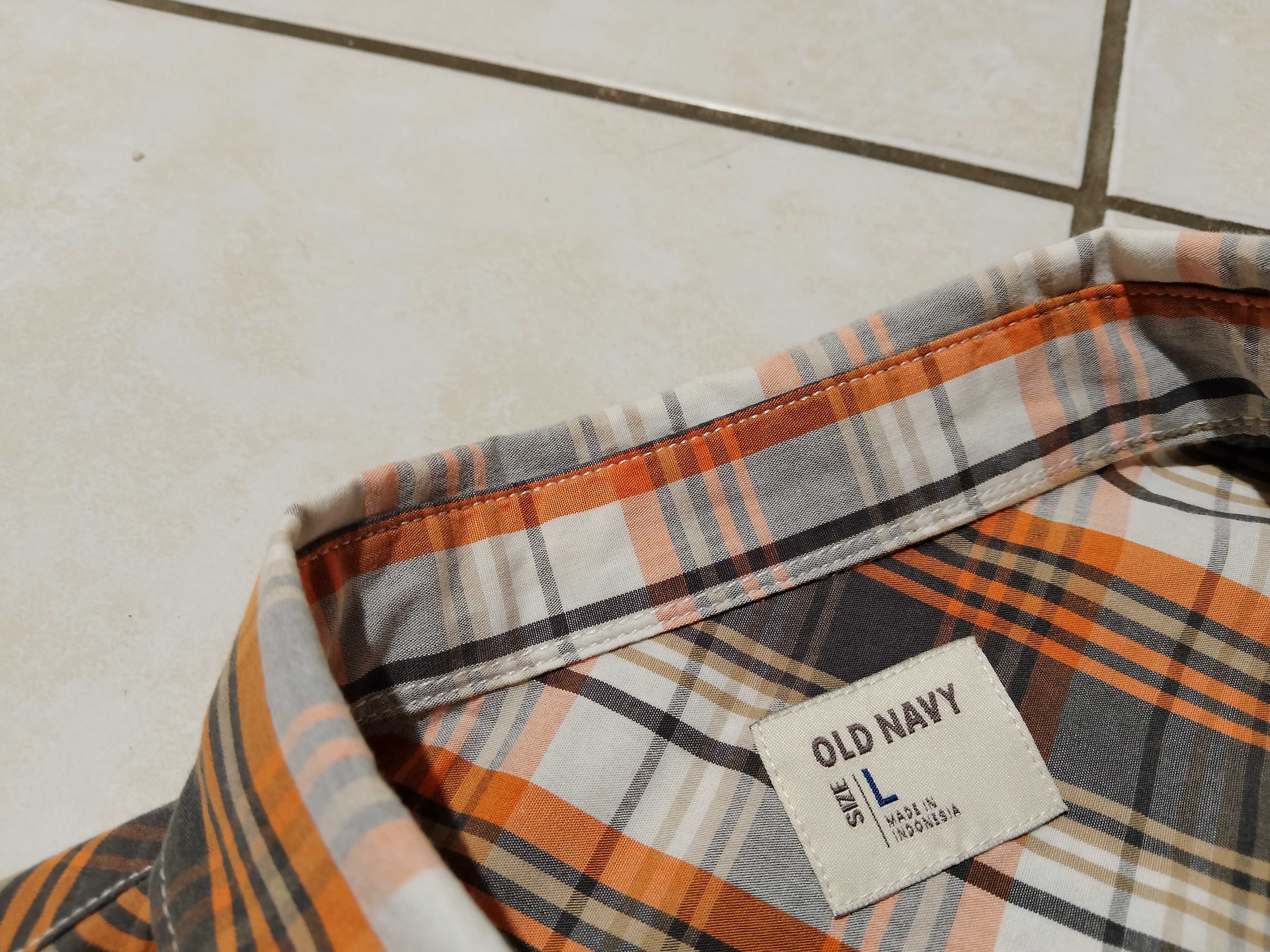 OLD NAVY USA - NOWA! z Metkami Koszula Męska na Zatrzaski rozmiar L