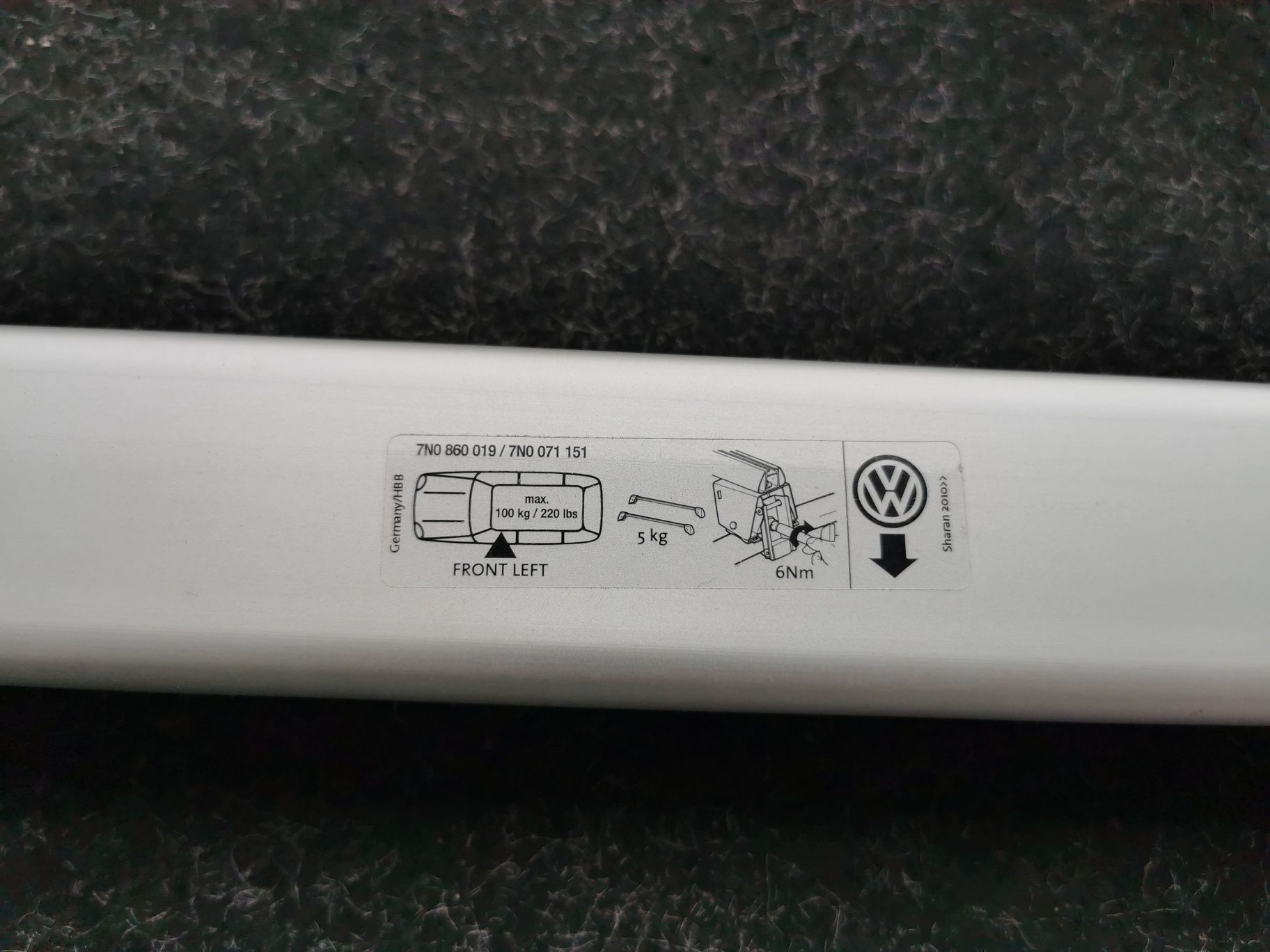 Barras para tejadilho VW Sharan originais