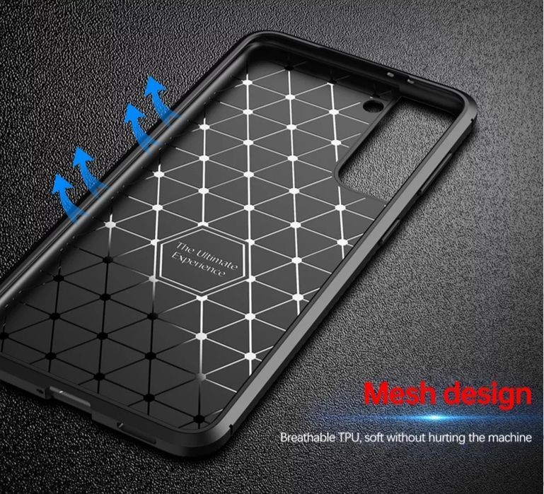 Capa T/ Carbono P/ Samsung S22 / S21 Plus / S22 Ultra / S21 / S22 Plus