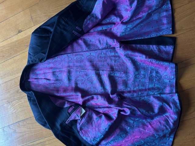 Fato de marca VICRI - Azul marinho com risca azul - Tamanho 52