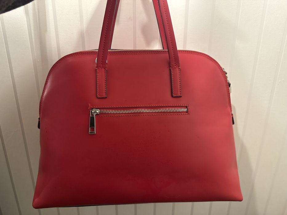 сумочка червона натуральна шкіра італія