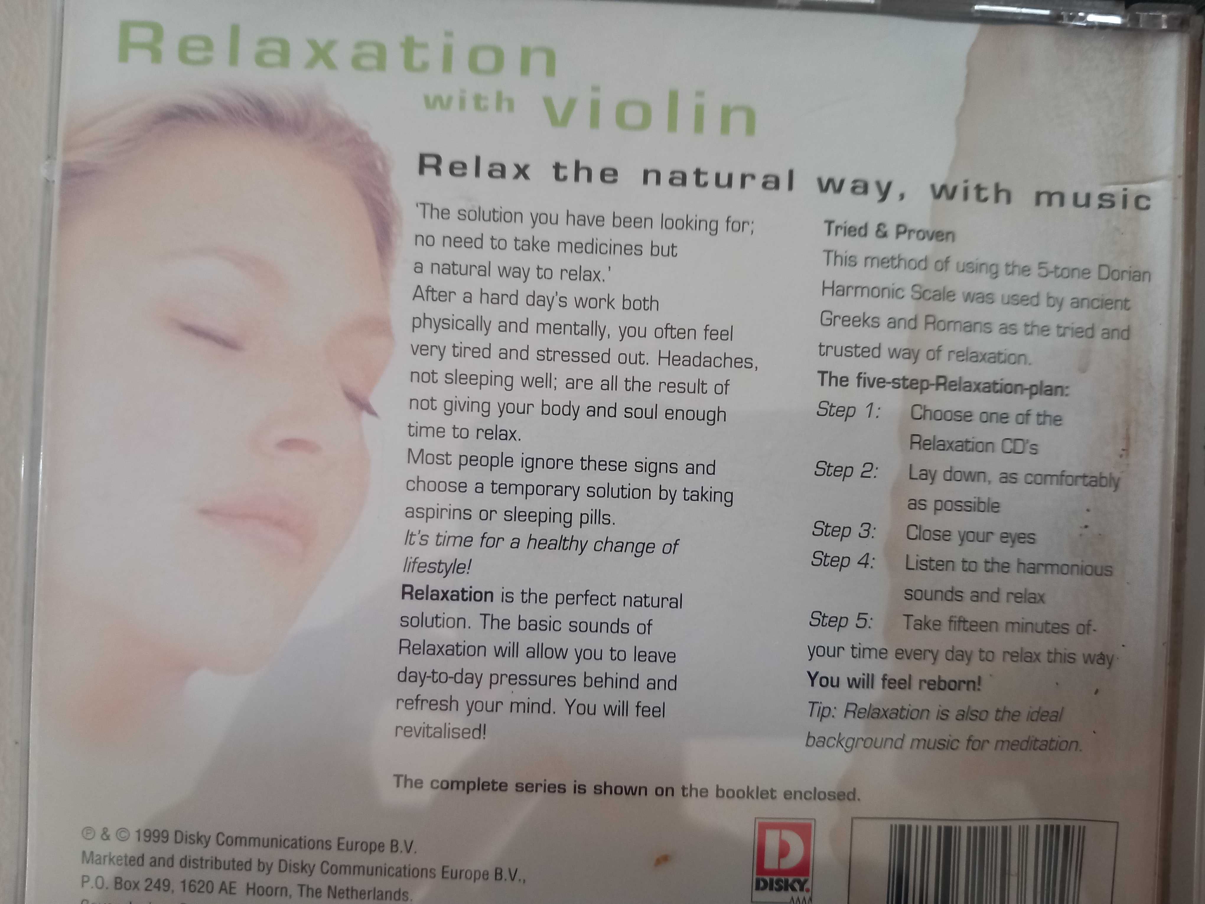 CD relaxion with violin; serenta de Itália