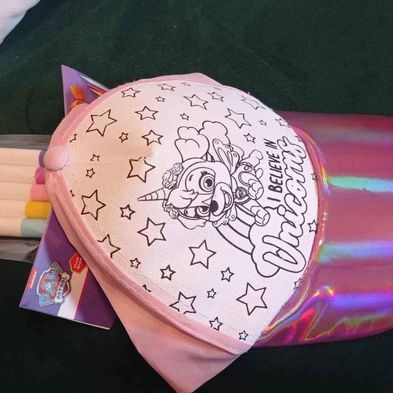 Nowa różowa czapka do malowania dla dziecka Psi Patrol