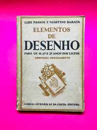 Elementos de Desenho para 1º, 2º e 3º anos dos Liceus - Luiz Passos