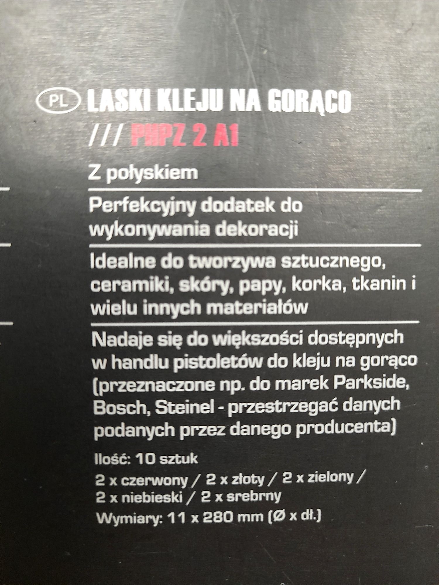 Laski do kleju na gorąco Parkside brokatowe NOWE opakowanie