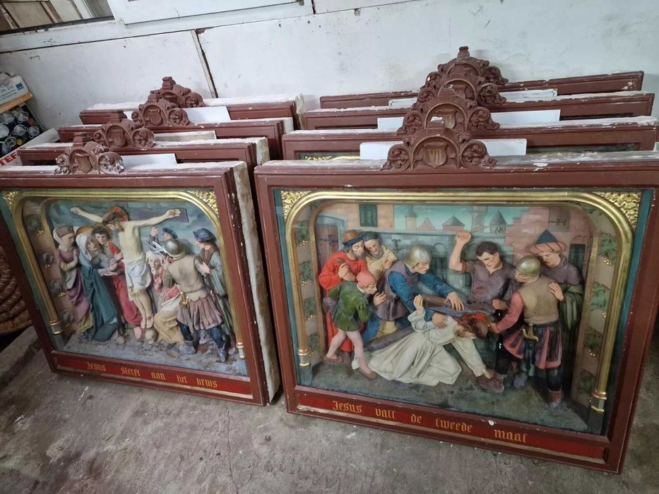 Stacje drogi krzyżowej piękne antyk