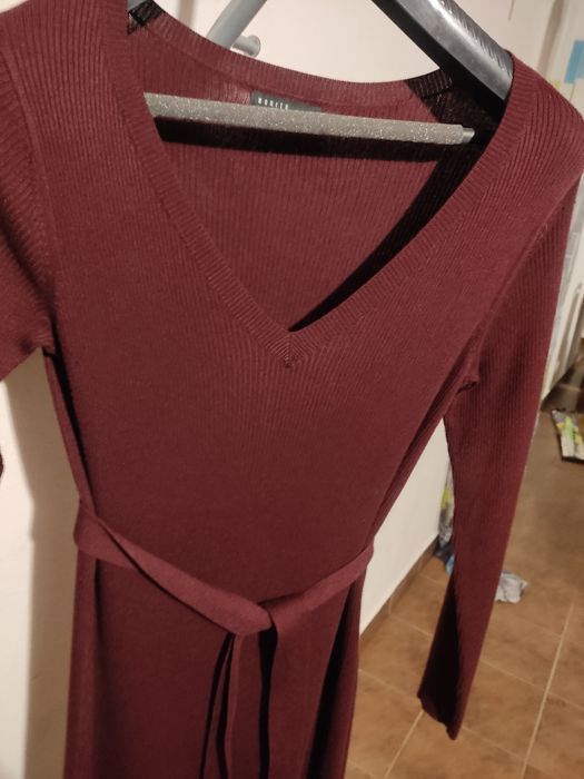 Śliwkowa sukienka dzianinowa długa mohito XL 42 i 44 i 46 jak nowa