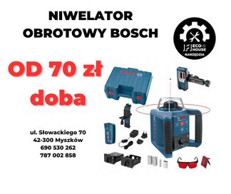 Niwelator laserowy obrotowy BOSCH 150 wiertnica, zgrzewarka, kamera