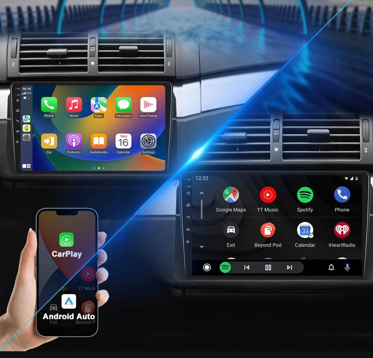 Radio Nawigacja ANDROID 13 BMW E46 Androidauto Carpley 2GB/32
