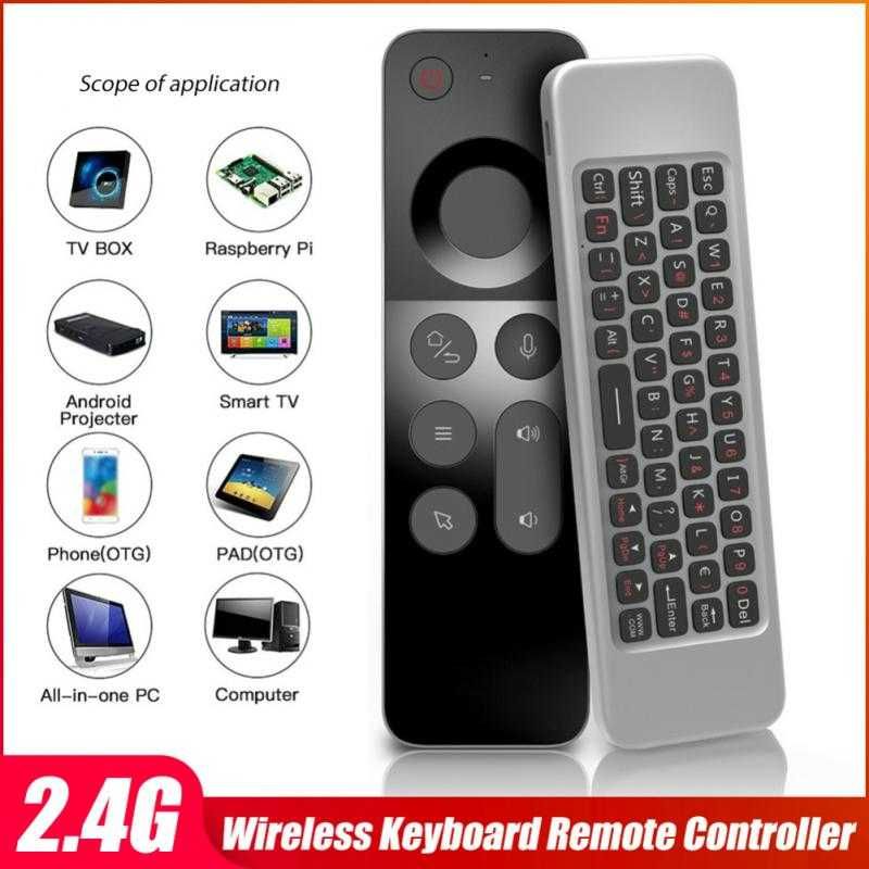 Comando Airmouse W3 com microfone e teclado NOVO