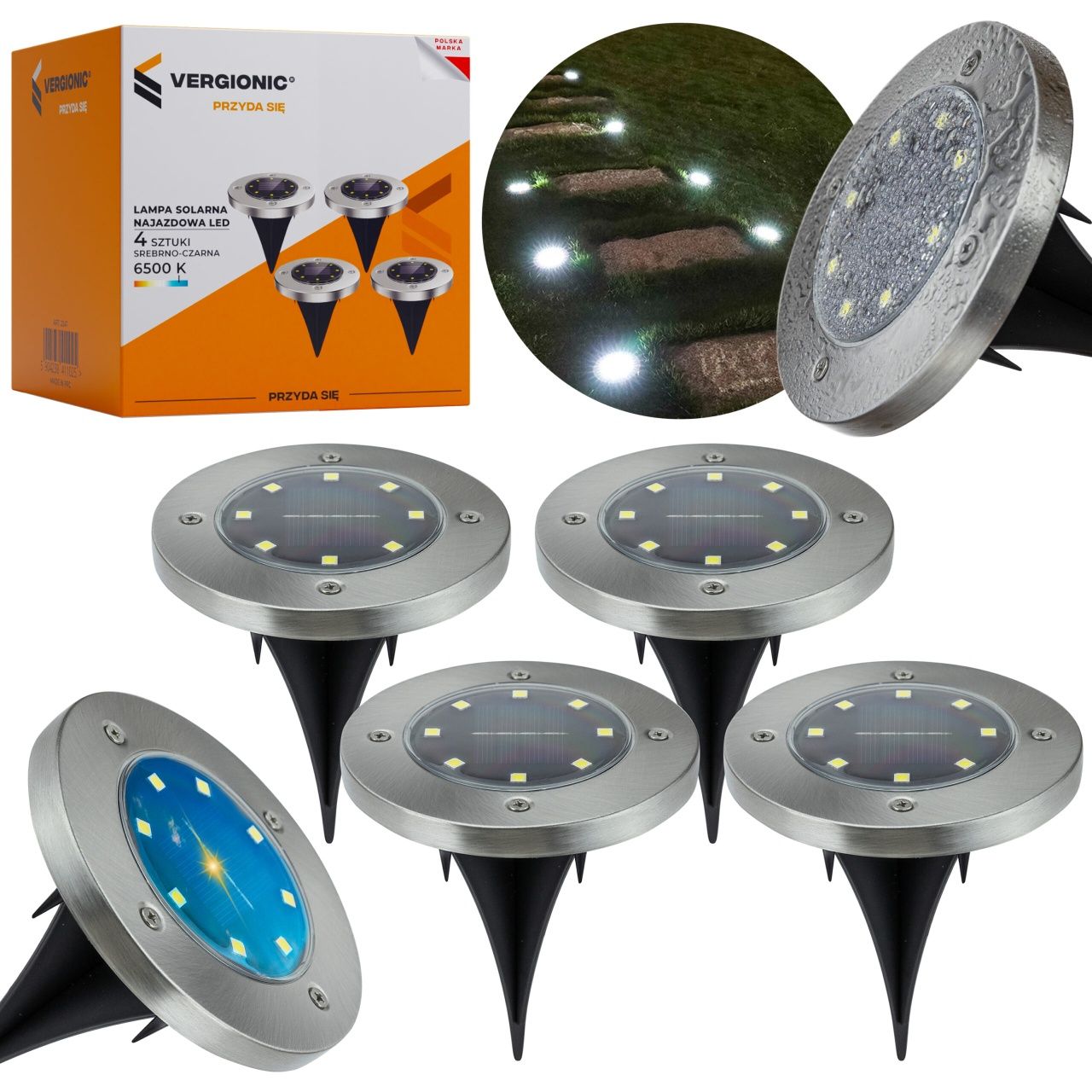 Światło do ogrodu solarne lampy 4sztuki lampa solarna led 4szt