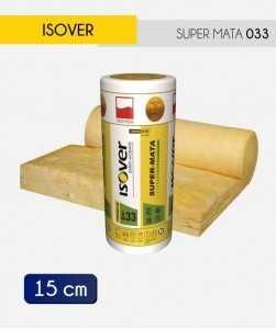 Wełna szklana ISOVER Super-Mata gr.15 cm 0.033 W/m*K