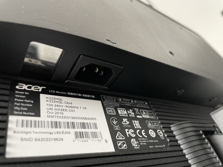 Monitor acer 22 cale