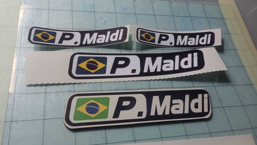 Autocolantes etiqueta do nome piloto com bandeira e grupo de sangue
