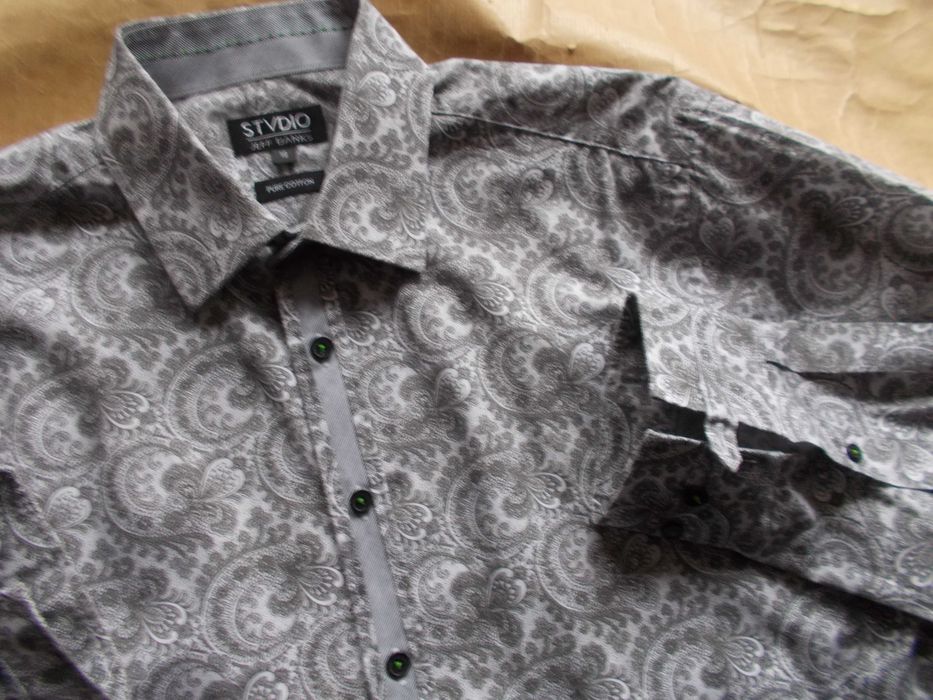 L JEFF BANKS STVDIO Premium Designerska, Nowa Koszula Męska L 41 UK