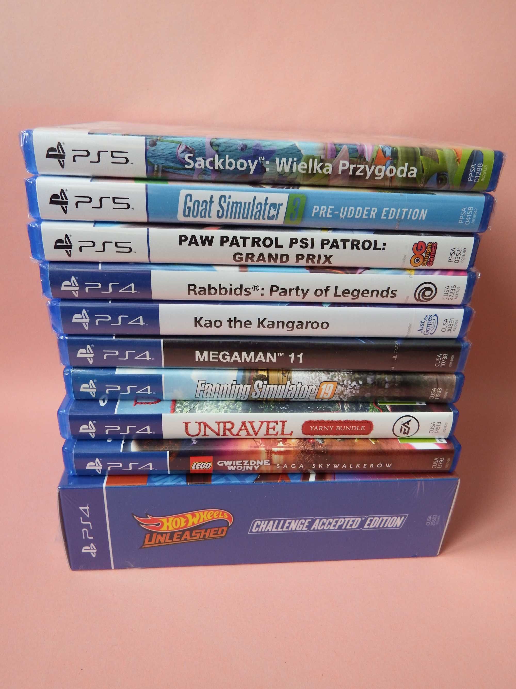 PS4 / PS5 GRY DLA DZIECI LEGO Hot Wheels Sackboy MEGAMAN Psi Patrol