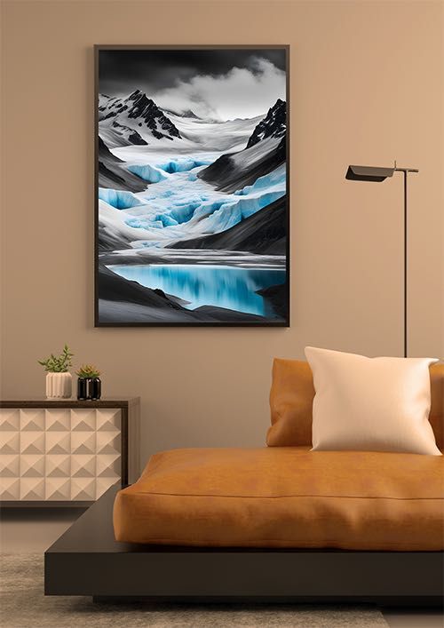 PROMOCJA Plakat PREMIUM kryształowe góry 2 do salonu -  50x70cm