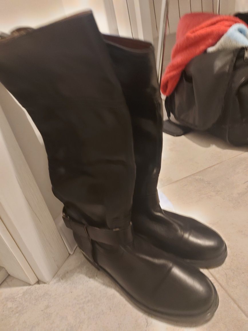 Eleganckie kozaki oficerki Zara 38