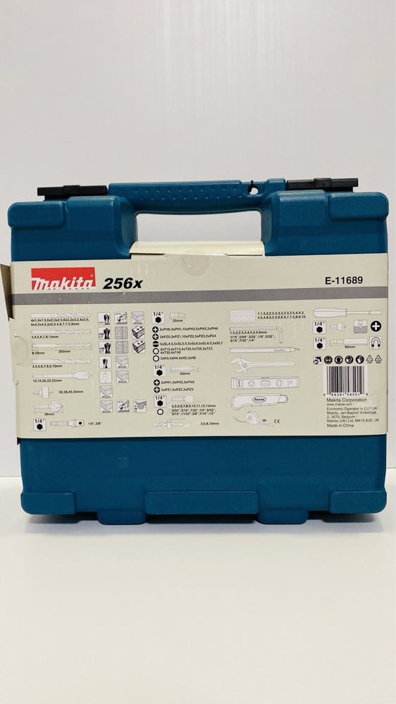 Комбінований інструмент набір свердла та біти Makita 256 шт E-11689