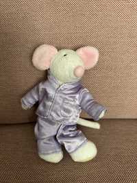 Mothercare myszka w fioletowej piżamce maskotka wysokość 17cm.