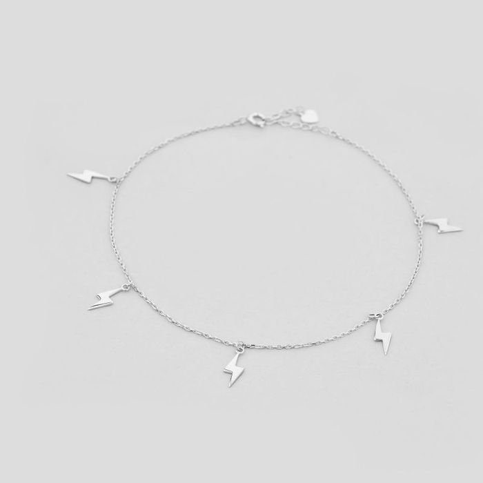 Срібна підвіска на ногу бренду «Minimal”