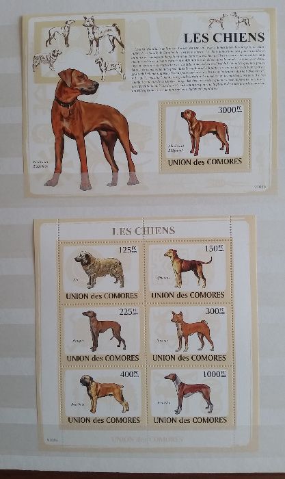 Znaczki pocztowe - Komory -psy