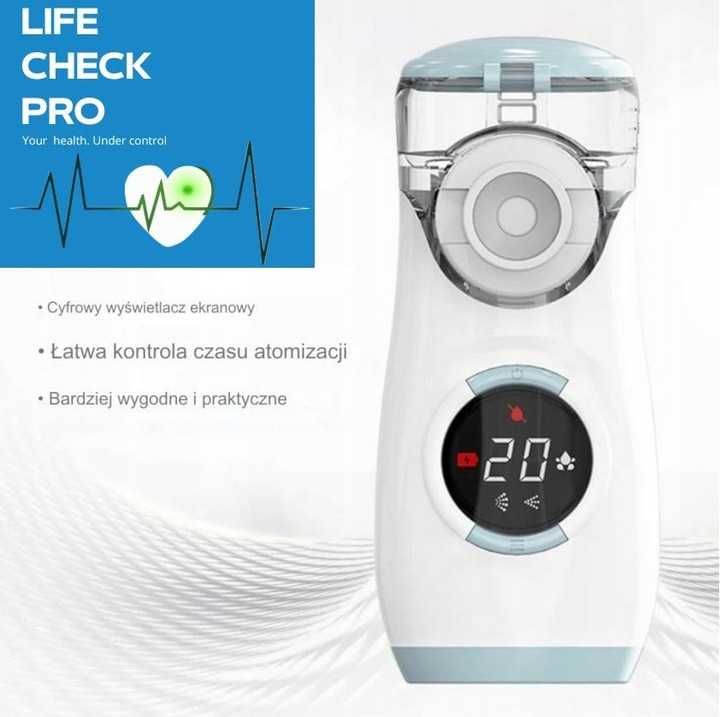 Inhalator Nebulizator Siateczkowy Cichy (35 DB)dla dzieci i dorosłych