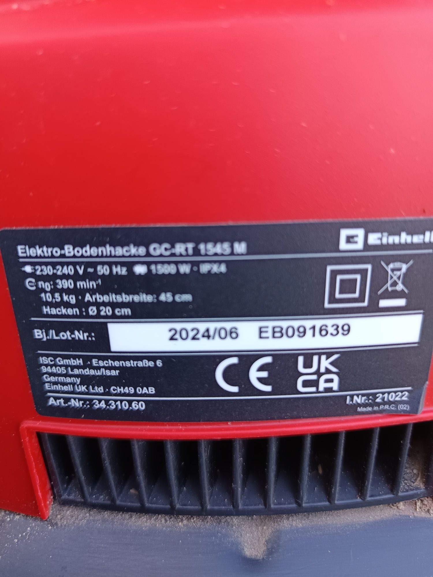 Glebogryzarka Einhell GC-RT 1545 M