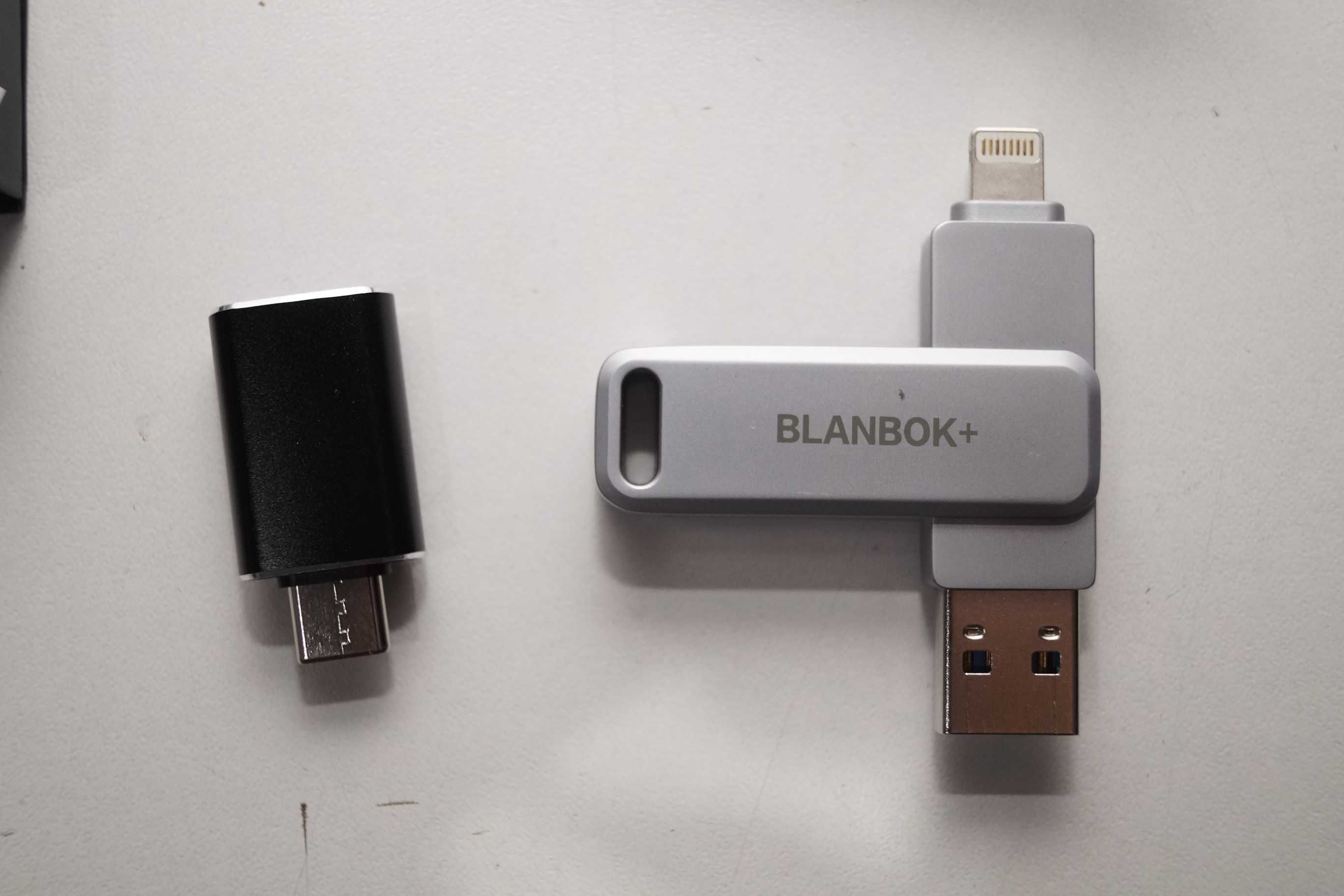 BLANBOK+ Pendrive Pamięć zewnętrzna USB Apple MFI USB-C 128GB iPhone