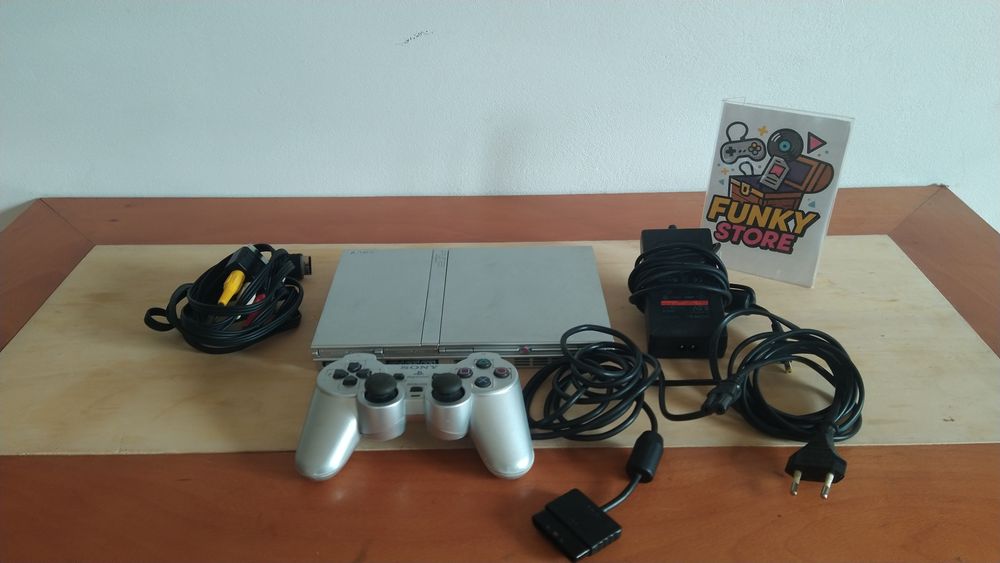 PlayStation 2 Slim Silver Completa