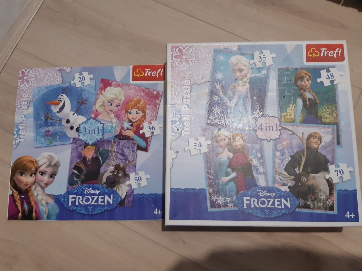 Puzzle Elza i Anna, Frozen, Kraina Lodu 7 zestawów