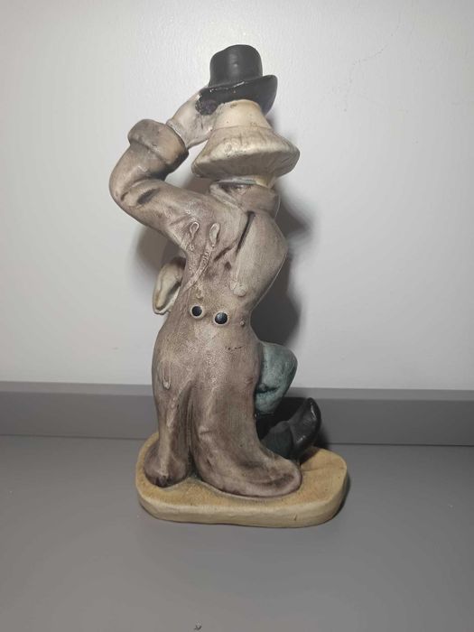 Estatueta de Palhaço em Cerâmica Vintage – Pintado à Mão
