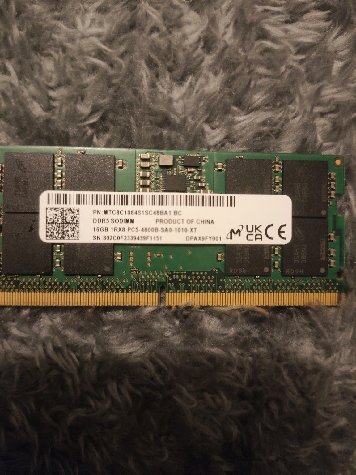 Micron DDR5 16 gb 4800 Mhz