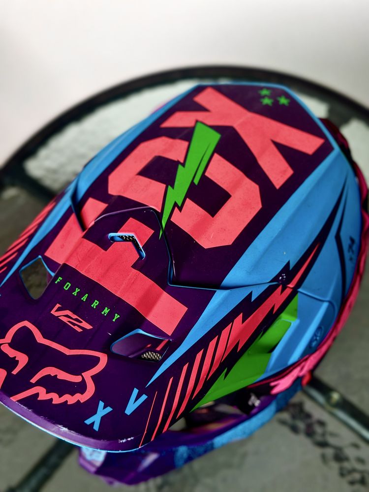 Kask fox v2 limted edition + gogle 100%