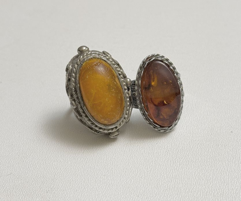 Stare pierścionki PRL retro vintage 2 sztuki zestaw